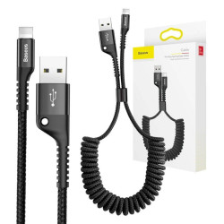 Baseus Spring-loaded cable Lightning 1m 2A / black