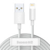 Baseus Simple Wisdom Data Cable Kit USB to Lightning 2.4A 1.5m (2pcs/set) / white
