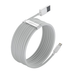 Baseus Simple Wisdom Data Cable Kit USB to Lightning 2.4A 1.5m (2pcs/set) / white