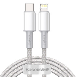 Baseus High Density Braided USB-C to Lightning Cable 20W PD 2m / white