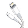 Baseus High Density Braided USB-C to Lightning Cable 20W PD 2m / white