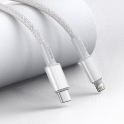 Baseus High Density Braided USB-C to Lightning Cable 20W PD 2m / white