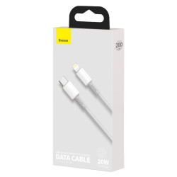Baseus High Density Braided USB-C to Lightning Cable 20W PD 2m / white