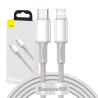Baseus High Density Braided USB-C to Lightning Cable 20W PD 2m / white