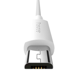 Baseus Simple Wisdom Data Cable Kit USB to Micro 2.1A (2PCS/Set) 1.5m / white