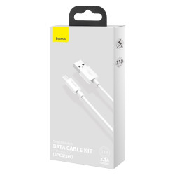 Baseus Simple Wisdom Data Cable Kit USB to Micro 2.1A (2PCS/Set) 1.5m / white