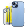 Baseus Glitter Transparent Case and Tempered Glass Set for iPhone 14 Plus / blue