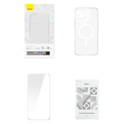 Baseus Magnetic Crystal Clear Phone Case for iPhone 13 / transparent