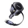 Baseus Enjoyment Max Car Charger with USB-C + Lightning Cables and USB-A + USB-C Ports 90W / black