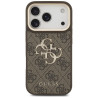 Guess 4G Big 4G Classic Logo Big Strap Metal Buttons Case for iPhone 17 Pro Brown
