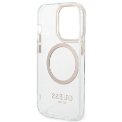 Guess GUHMP14LHTRMD Metal Outline MagSafe Hardcase for iPhone 14 Pro 6,1" / gold