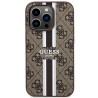 Guess GUHMP14LP4RPSW Hardcase 4G Printed Stripes MagSafe for iPhone 14 Pro 6.1" / brown