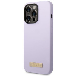 Guess GUHMP14LSBPLU Silicone Logo Plate MagSafe Hardcase for iPhone 14 Pro 6,1" / purple