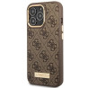 Guess GUHMP14LU4GPRW Hardcase 4G Logo Plate MagSafe for iPhone 14 Pro 6,1" / brown