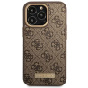 Guess GUHMP14LU4GPRW Hardcase 4G Logo Plate MagSafe for iPhone 14 Pro 6,1" / brown