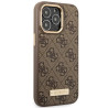 Guess GUHMP14LU4GPRW Hardcase 4G Logo Plate MagSafe for iPhone 14 Pro 6,1" / brown
