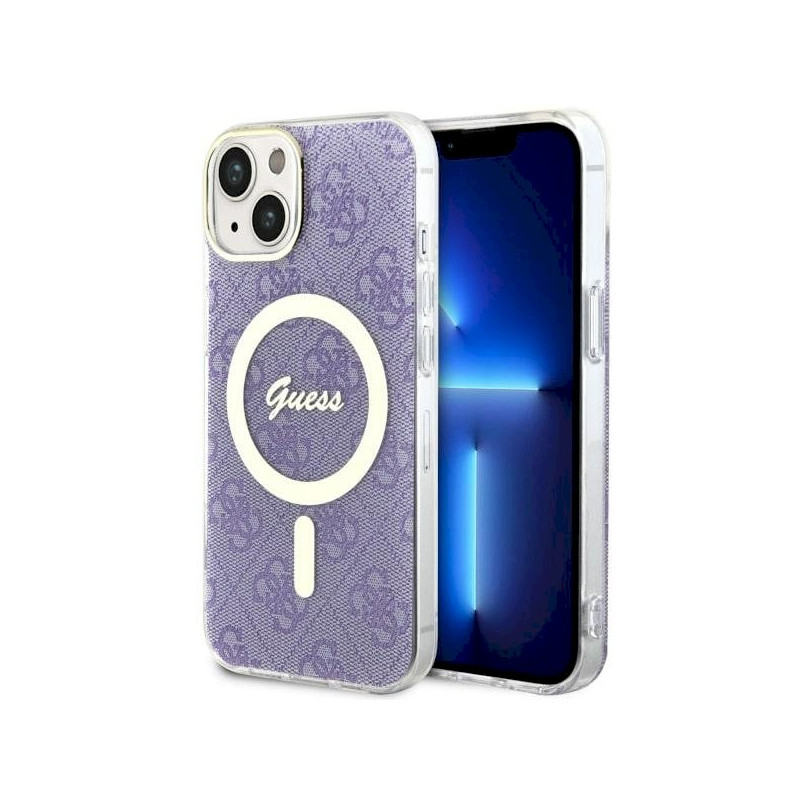 Guess GUHMP14MH4STU Hardcase 4G MagSafe for iPhone 14 Plus / 15 Plus 6.7" / purple