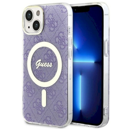 Guess GUHMP14MH4STU Hardcase 4G MagSafe for iPhone 14 Plus / 15 Plus 6.7" / purple