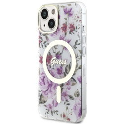 Guess GUHMP14MHCFWST Hardcase Flower MagSafe for iPhone 14 Plus / 15 Plus 6.7"