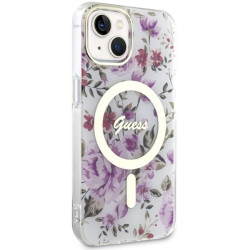 Guess GUHMP14MHCFWST Hardcase Flower MagSafe for iPhone 14 Plus / 15 Plus 6.7"