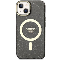 Guess GUHMP14MHCMCGK Hardcase Glitter Gold MagSafe for iPhone 14 Plus / 15 Plus 6.7" / black