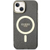 Guess GUHMP14MHCMCGK Hardcase Glitter Gold MagSafe for iPhone 14 Plus / 15 Plus 6.7" / black