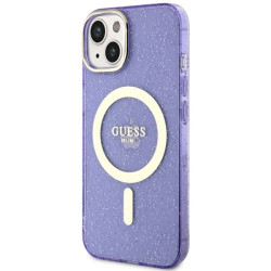 Guess GUHMP14MHCMCGU Hardcase Glitter Gold MagSafe for iPhone 14 Plus / 15 Plus 6.7" / purple