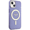 Guess GUHMP14MHCMCGU Hardcase Glitter Gold MagSafe for iPhone 14 Plus / 15 Plus 6.7" / purple