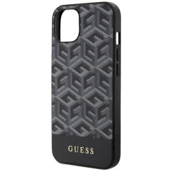 Guess GUHMP14MHGCFSEK hardcase GCube Stripes MagSafe for iPhone 14 Plus / 15 Plus 6.7" / black