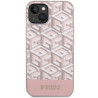 Guess GUHMP14MHGCFSEP GCube Stripes MagSafe Hard Case for iPhone 14 Plus/15 Plus 6.7" / pink