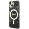 Guess GUHMP14MHTMRSK Golden Marble MagSafe Hardcase for iPhone 14 Plus/15 Plus 6.7" / black