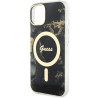 Guess GUHMP14MHTMRSK Golden Marble MagSafe Hardcase for iPhone 14 Plus/15 Plus 6.7" / black