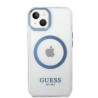 Guess GUHMP14MHTRMB Hardcase Metal Outline Magsafe for iPhone 14 Plus / 15 Plus 6.7" / blue