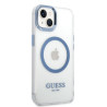Guess GUHMP14MHTRMB Hardcase Metal Outline Magsafe for iPhone 14 Plus / 15 Plus 6.7" / blue