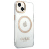 Guess GUHMP14MHTRMD Hardcase Metal Outline Magsafe for iPhone 14 Plus/15 Plus 6.7" / gold