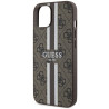 Guess GUHMP14MP4RPSW Hardcase 4G Printed Stripes MagSafe for iPhone 14 Plus / 15 Plus 6.7" / brown