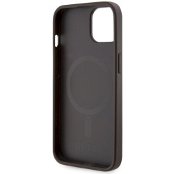 Guess GUHMP14MP4RPSW Hardcase 4G Printed Stripes MagSafe for iPhone 14 Plus / 15 Plus 6.7" / brown