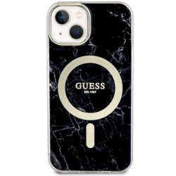 Guess GUHMP14MPCUMAK Hardcase Marble MagSafe for iPhone 14 Plus/15 Plus 6.7" / black