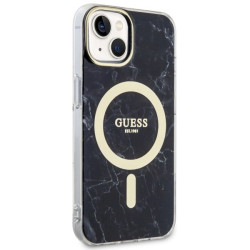 Guess GUHMP14MPCUMAK Hardcase Marble MagSafe for iPhone 14 Plus/15 Plus 6.7" / black