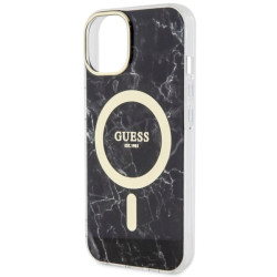 Guess GUHMP14MPCUMAK Hardcase Marble MagSafe for iPhone 14 Plus/15 Plus 6.7" / black