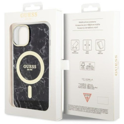 Guess GUHMP14MPCUMAK Hardcase Marble MagSafe for iPhone 14 Plus/15 Plus 6.7" / black