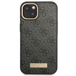 Guess GUHMP14MU4GPRK Hardcase 4G Logo Plate MagSafe for iPhone 14 Plus/15 Plus 6.7" / black