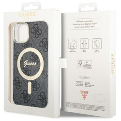Guess GUHMP14SH4STK Hardcase 4G MagSafe for iPhone 14 / 15 / 13 6.1" / black