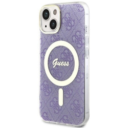 Guess GUHMP14SH4STU Hardcase 4G MagSafe for iPhone 14 / 15 / 13 6.1" / purple
