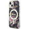 Guess GUHMP14SHCFWSK Hardcase Flower MagSafe for iPhone 14 / 15 / 13 6.1" / black