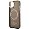 Guess GUHMP14SHTCMK Hardcase Gold Outline Translucent MagSafe for iPhone 14 / 15 / 13 6.1" / black