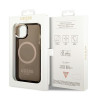 Guess GUHMP14SHTCMK Hardcase Gold Outline Translucent MagSafe for iPhone 14 / 15 / 13 6.1" / black