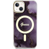 Guess GUHMP14SHTMRSU Golden Marble MagSafe Hardcase for iPhone 14 / 15 / 13 6.1" / purple