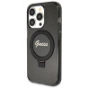 Guess GUHMP14XHRSGSK Hardcase Ring Stand Script Glitter MagSafe for iPhone 14 Pro Max 6.7" / black