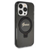 Guess GUHMP14XHRSGSK Hardcase Ring Stand Script Glitter MagSafe for iPhone 14 Pro Max 6.7" / black